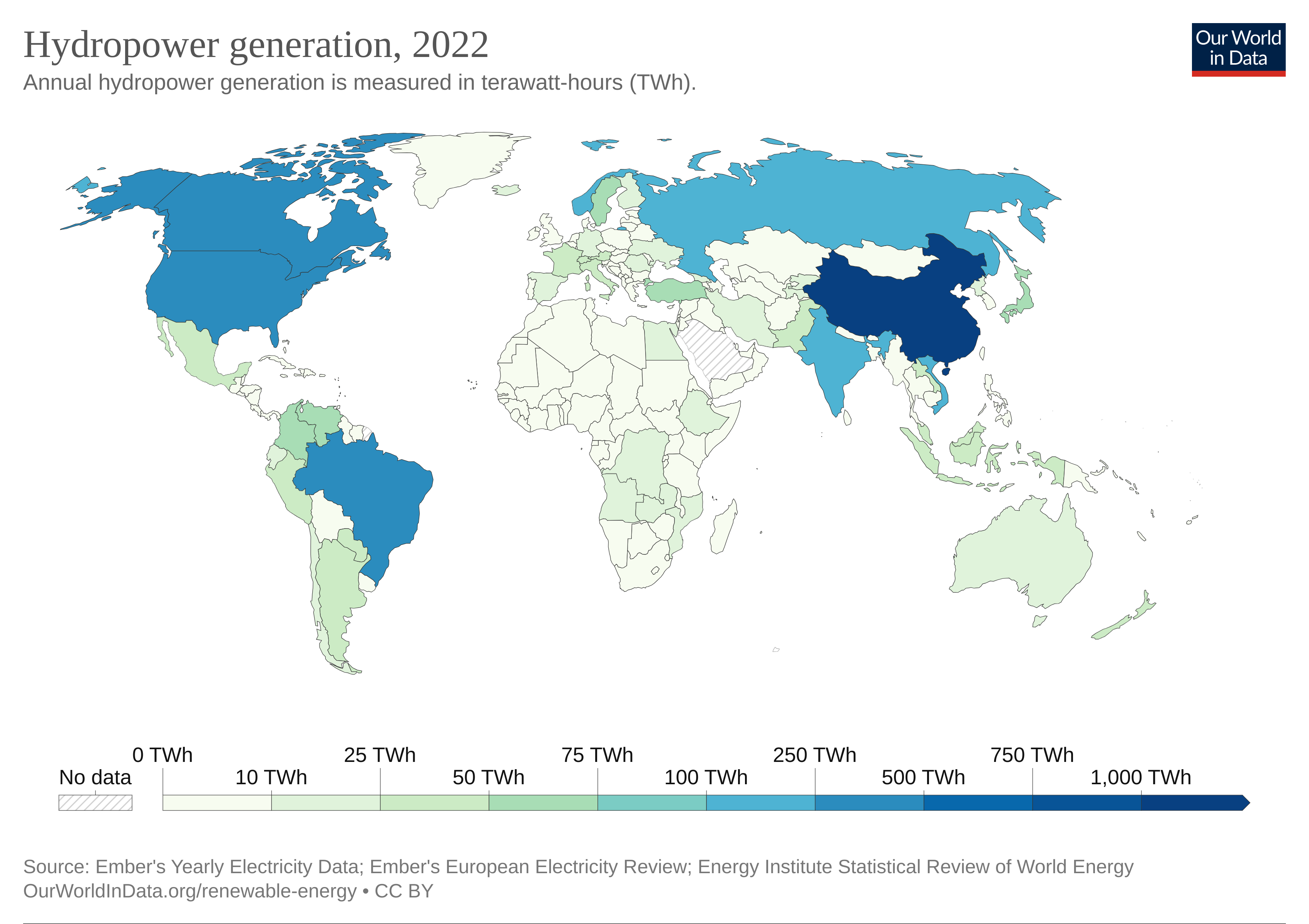 Mapa Generación Hidroeléctrica Anual 2022